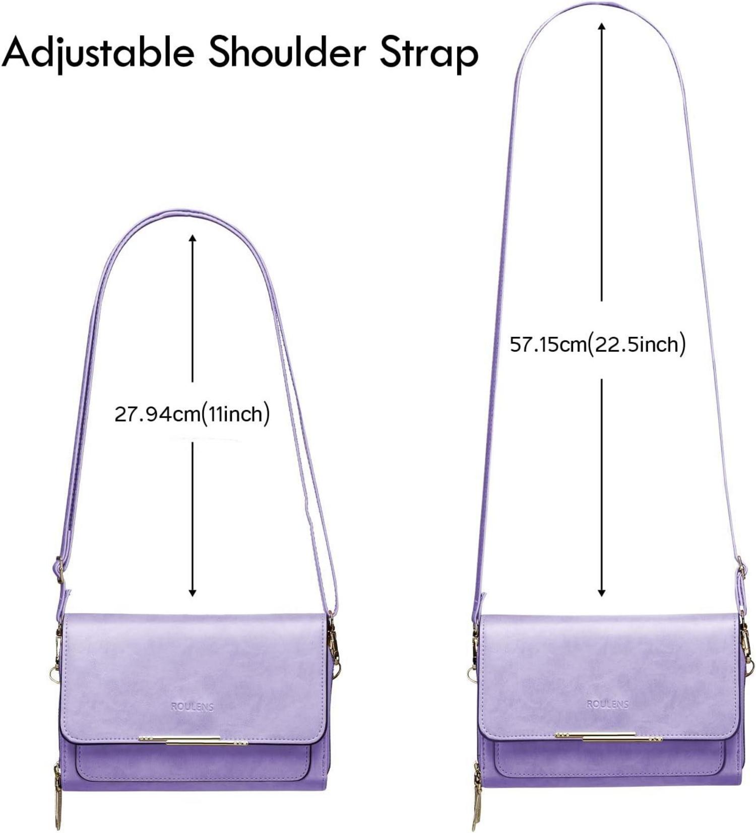 Kleine Damen Umhängetasche Crossbody Schultertasche Handytasche Lila