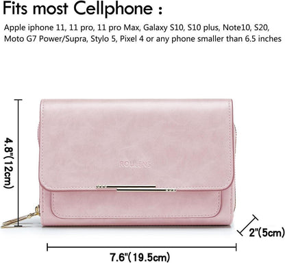 Kleine PU Leder Umhängetasche Crossbody Kartenschlitz