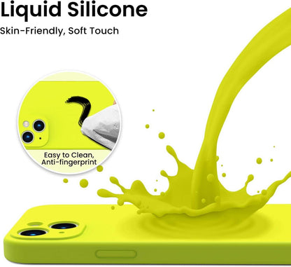 iPhone 13 Hülle Silikon Stoßfest Schutzfolie Set Grün