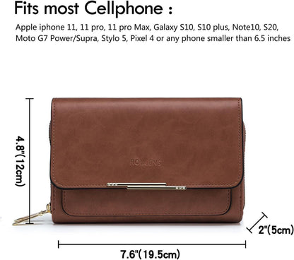 Kleine Damen Umhängetasche PU Leder Crossbody Reisepass