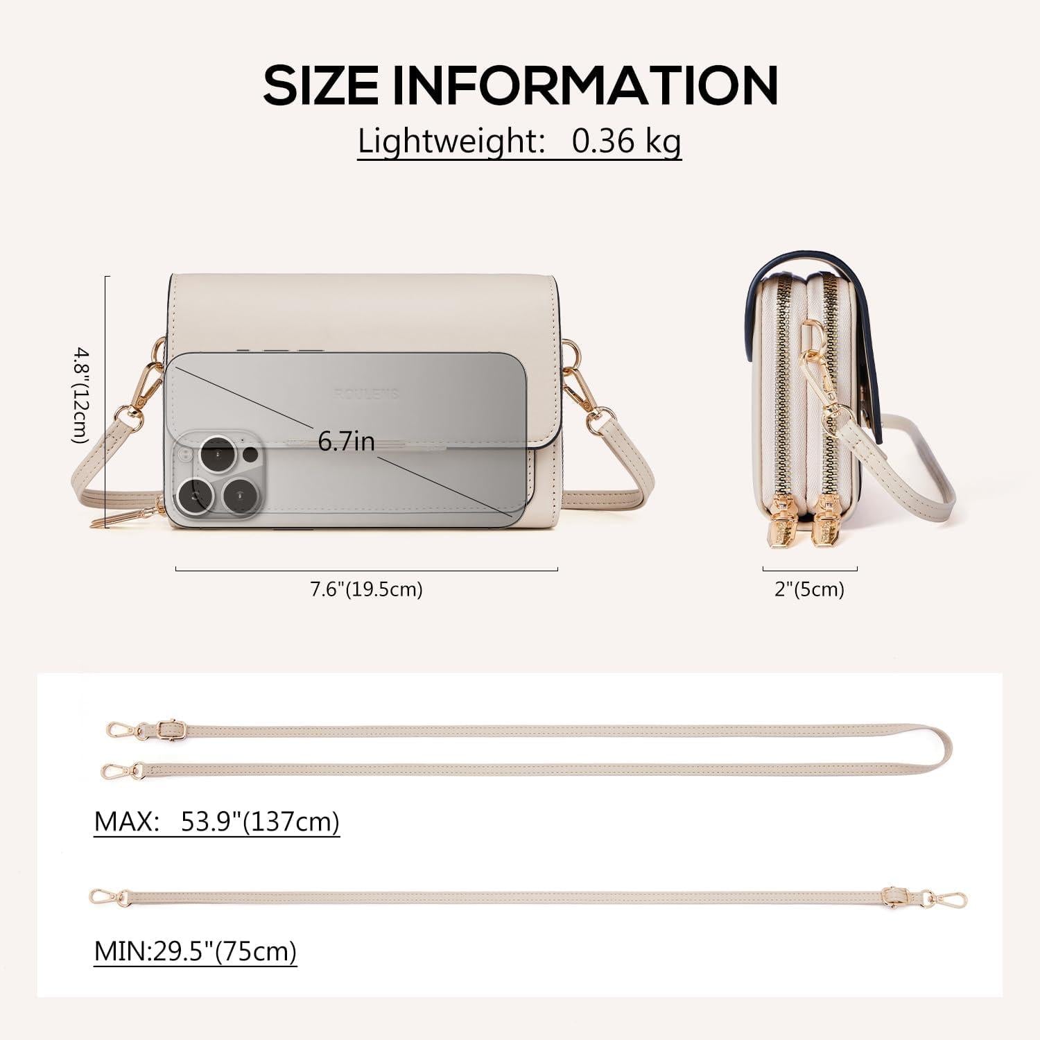 Kleine Damen Umhängetasche PU Leder Crossbody Schultertasche Beige