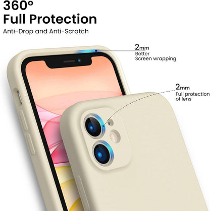 iPhone 11 Hülle: Schutzfolie Silikon Gel Rubber Case Rundumschutz 6,1 Zoll