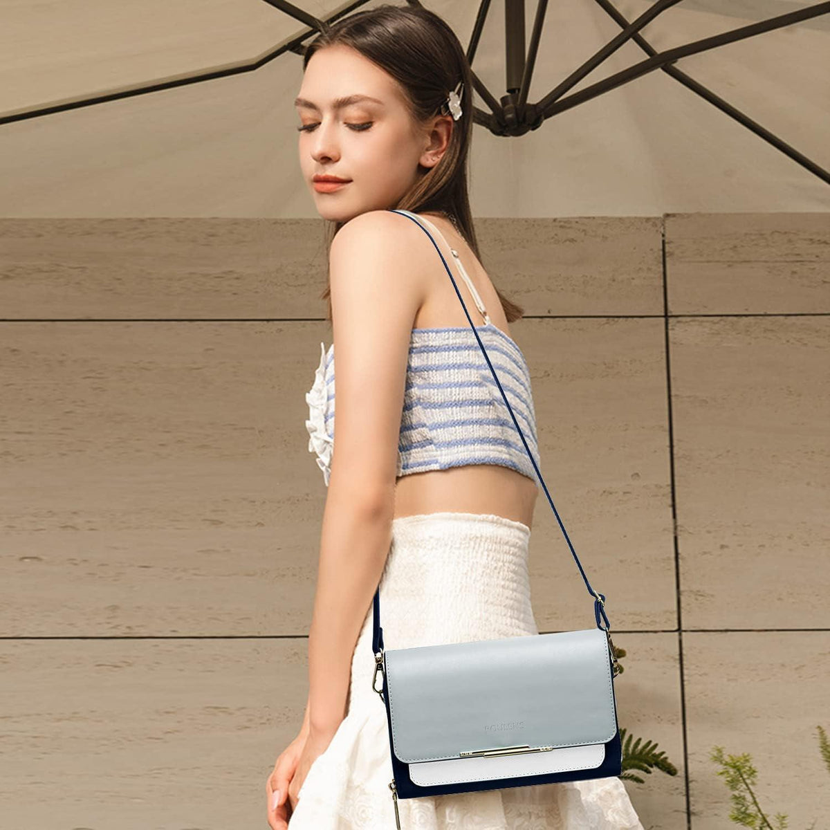 Kleine Damen Umhängetasche PU Leder Crossbody Schultertasche