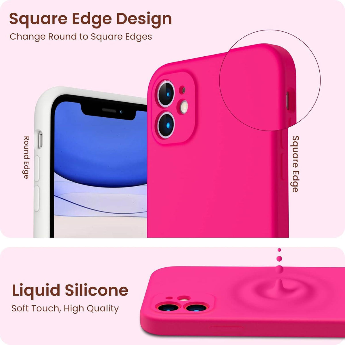 iPhone 11 Hülle Schutzfolie Silikon Gel Rubber Case Rundumschutz