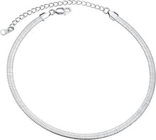 Flache Schlangenkette Halskette - Edelstahl Choker 5mm