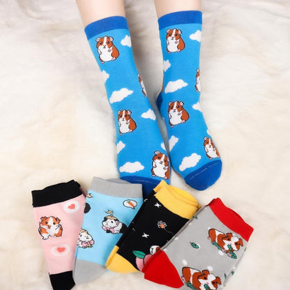 Damen Socken 5er Pack Meerschweinchen Baumwolle 35-38