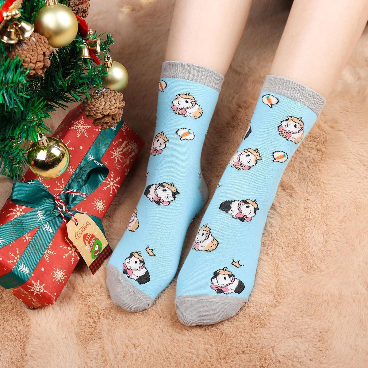Damen Socken 5er Pack Meerschweinchen Baumwolle 35-38