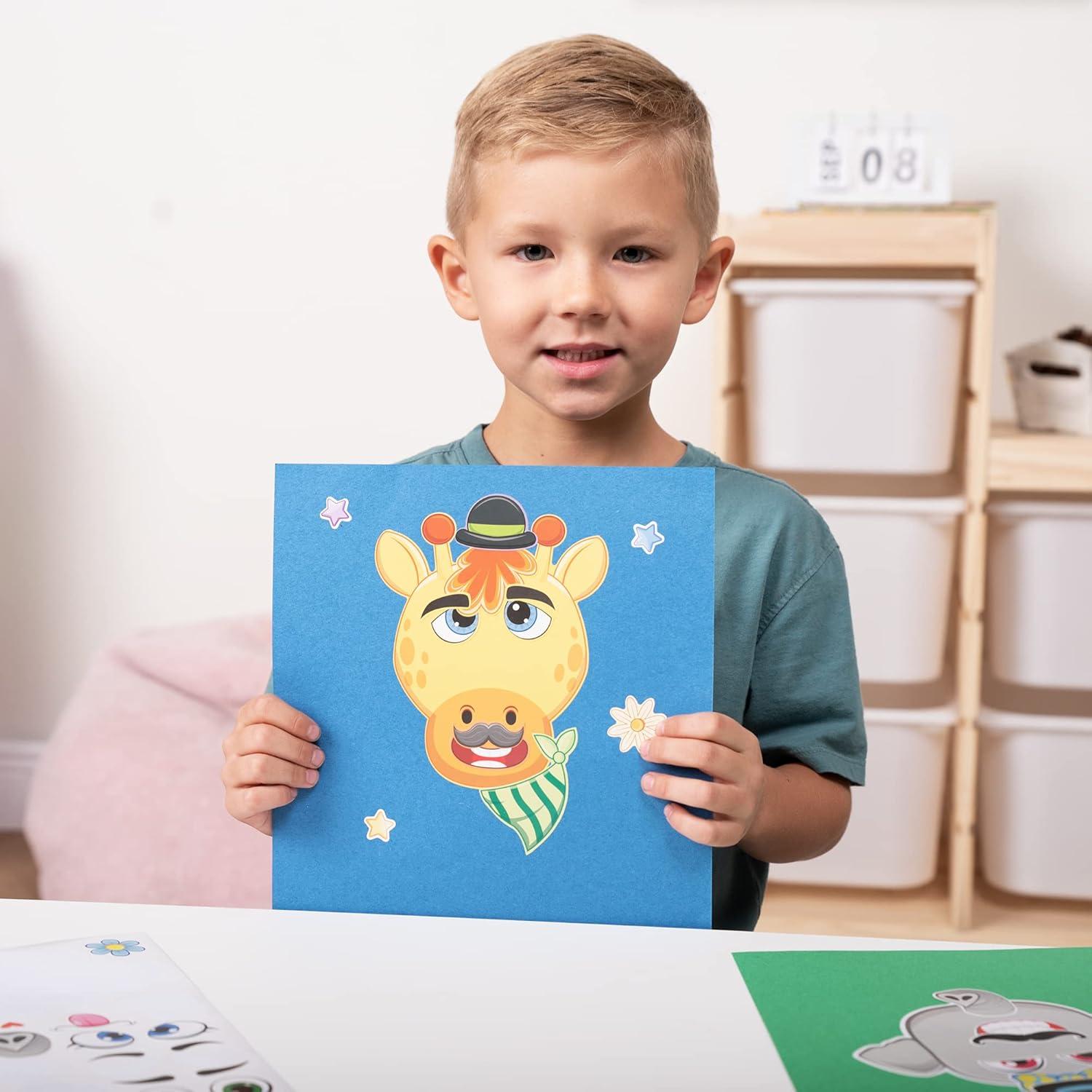 JOYIN 90 Stück Tier Aufkleber Make-a-face Set für Kinder Party Craft
