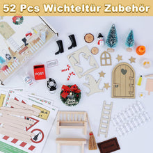 52-teiliges Wichteltür Zubehör Set Weihnachten Miniatur