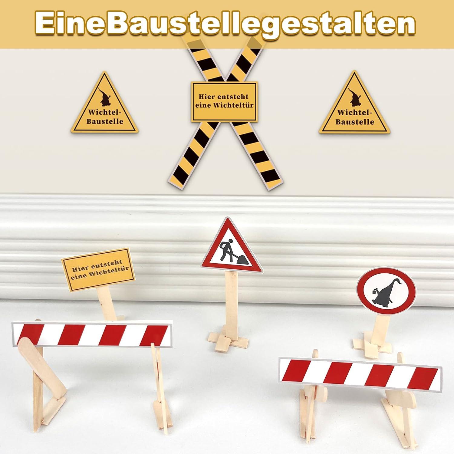 52-teiliges Wichteltür Set Weihnachten Miniatur Elfentür Weihnachtsdeko