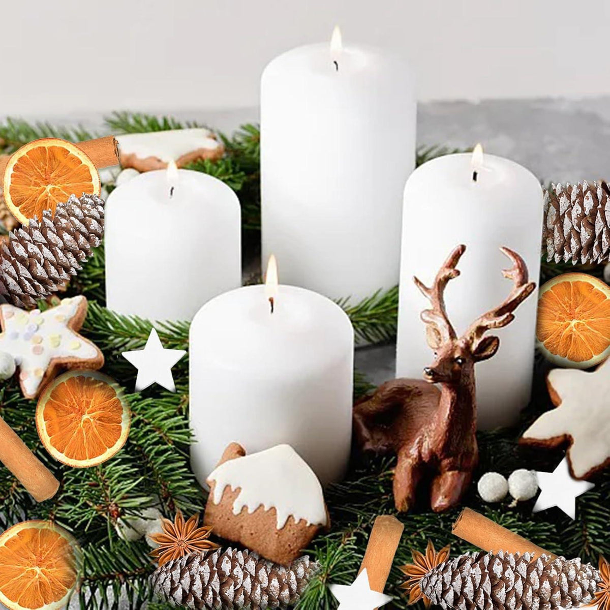 107-teiliges Naturdekoration Weihnachtsdeko Bastelset
