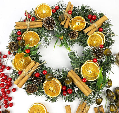 Weihnachtsdeko Bastelset Natur Potpourri Adventskranz DIY Tannenzapfen