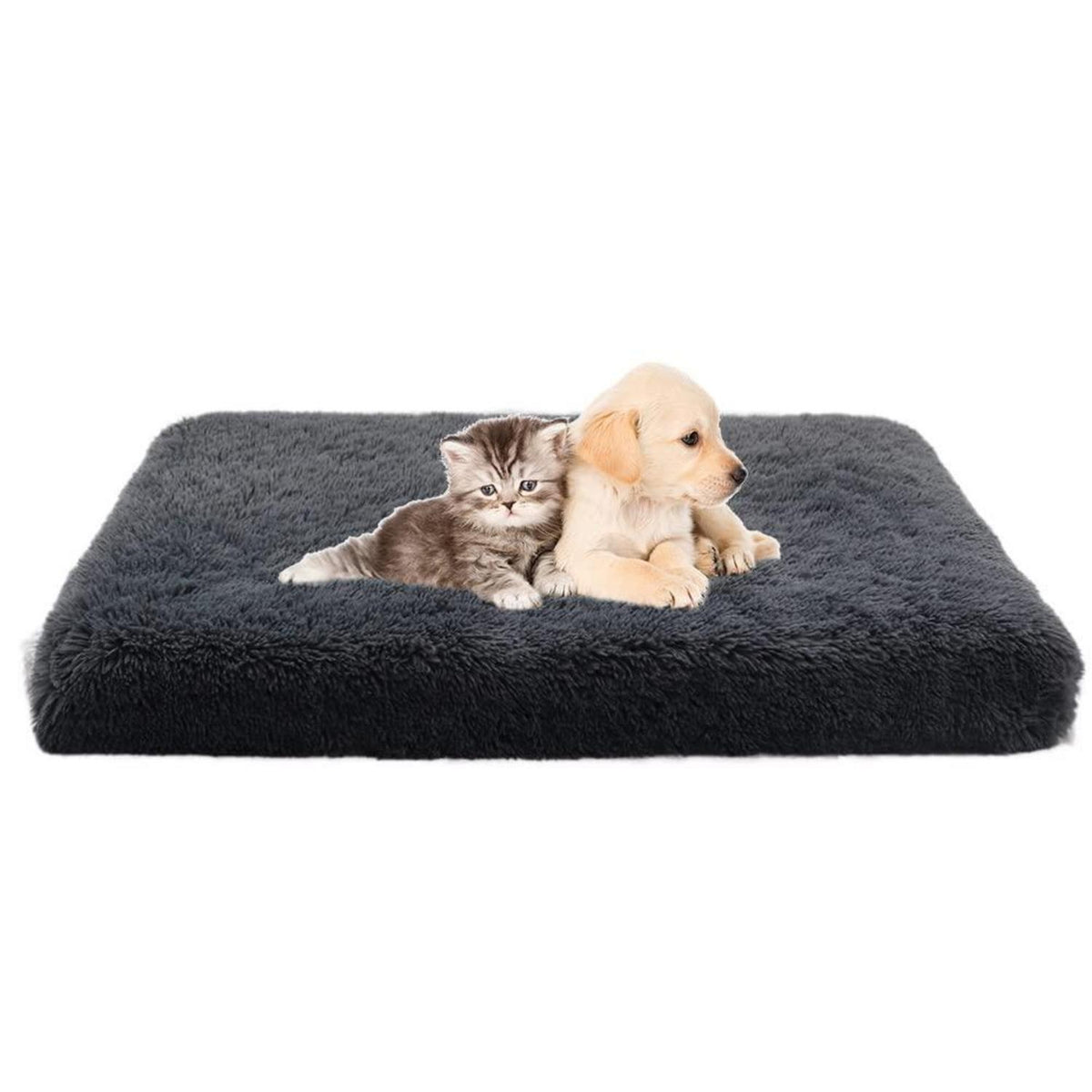 Plüsch Hundebett Mittelgroß – Bequemes Hundesofa Dunkelgrau