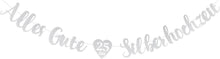 Silberhochzeit Glitzer Banner Alles Gute Deko 25. Party