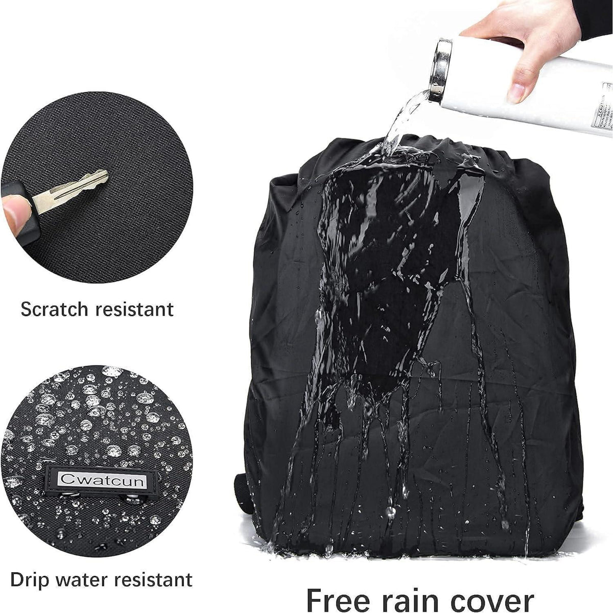 Kamerarucksack wasserdicht für DSLR/SLR – Stativkompatibel (5.0L Schwarz)