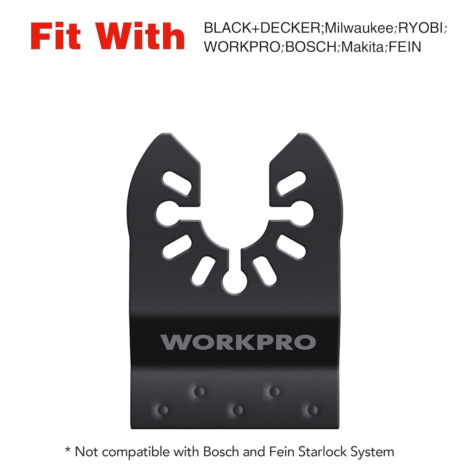WORKPRO 10tlg. Oszillierendes Sägeblatt Set Multitool Zubehör Kit