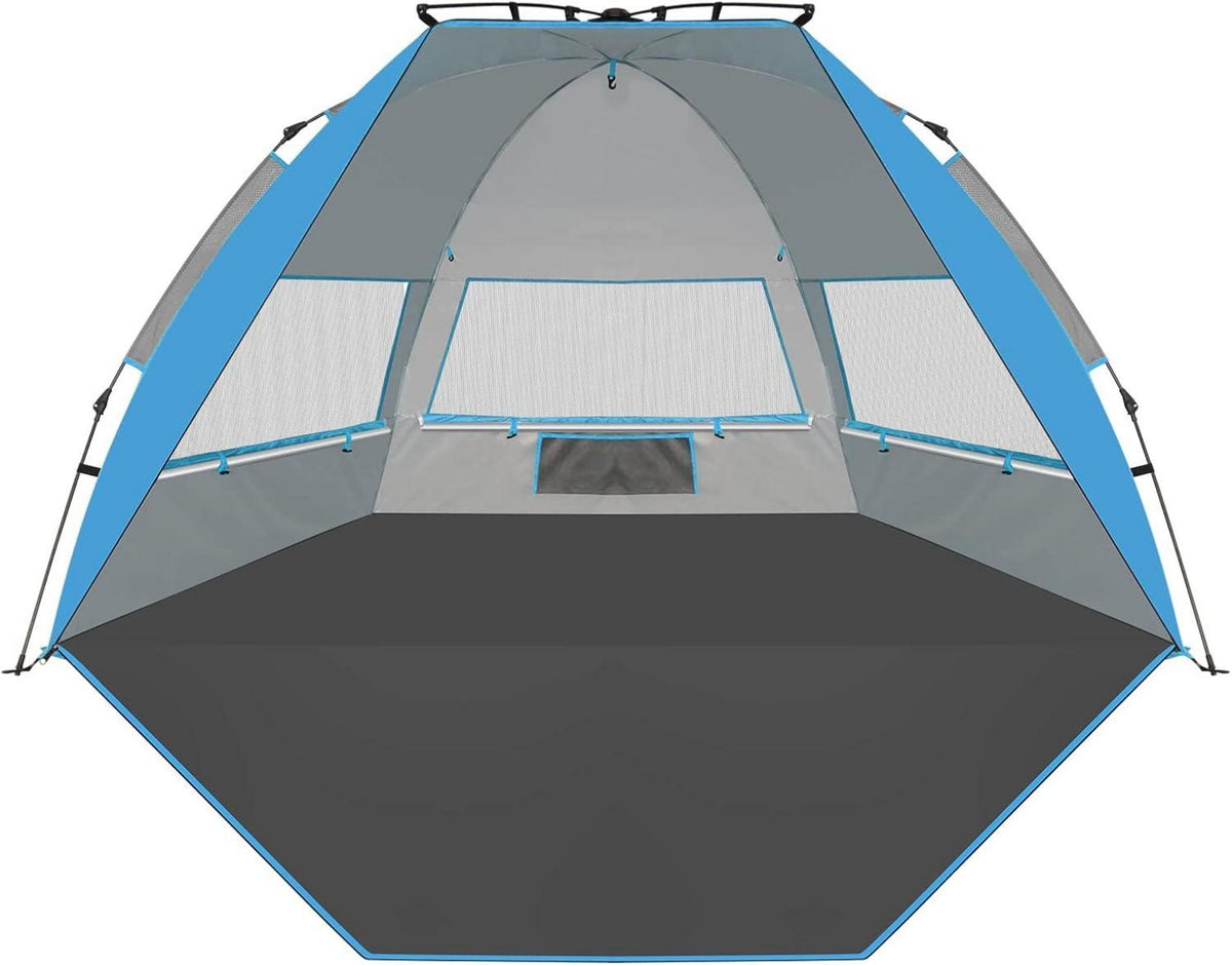 Strandmuschel UV-Schutz Pop-Up Zelt Sonnenschutz 4 Personen Camping