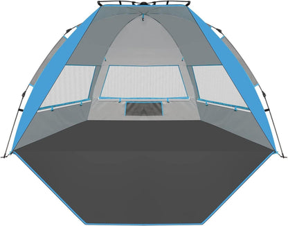 Strandmuschel UV-Schutz Pop-Up Zelt Sonnenschutz 4 Personen Camping
