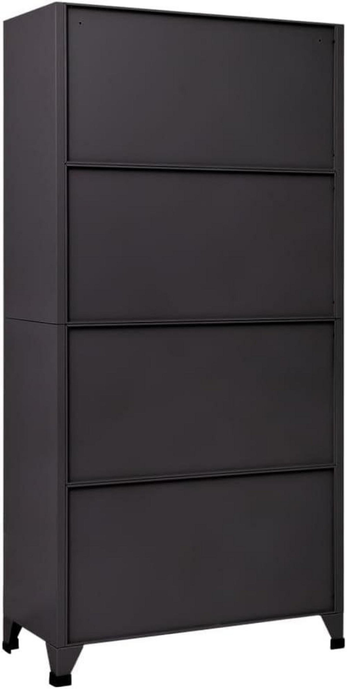 Schließfachschrank Metall Lagerschrank 90x45x180 Anthrazit Rot Staumöbel