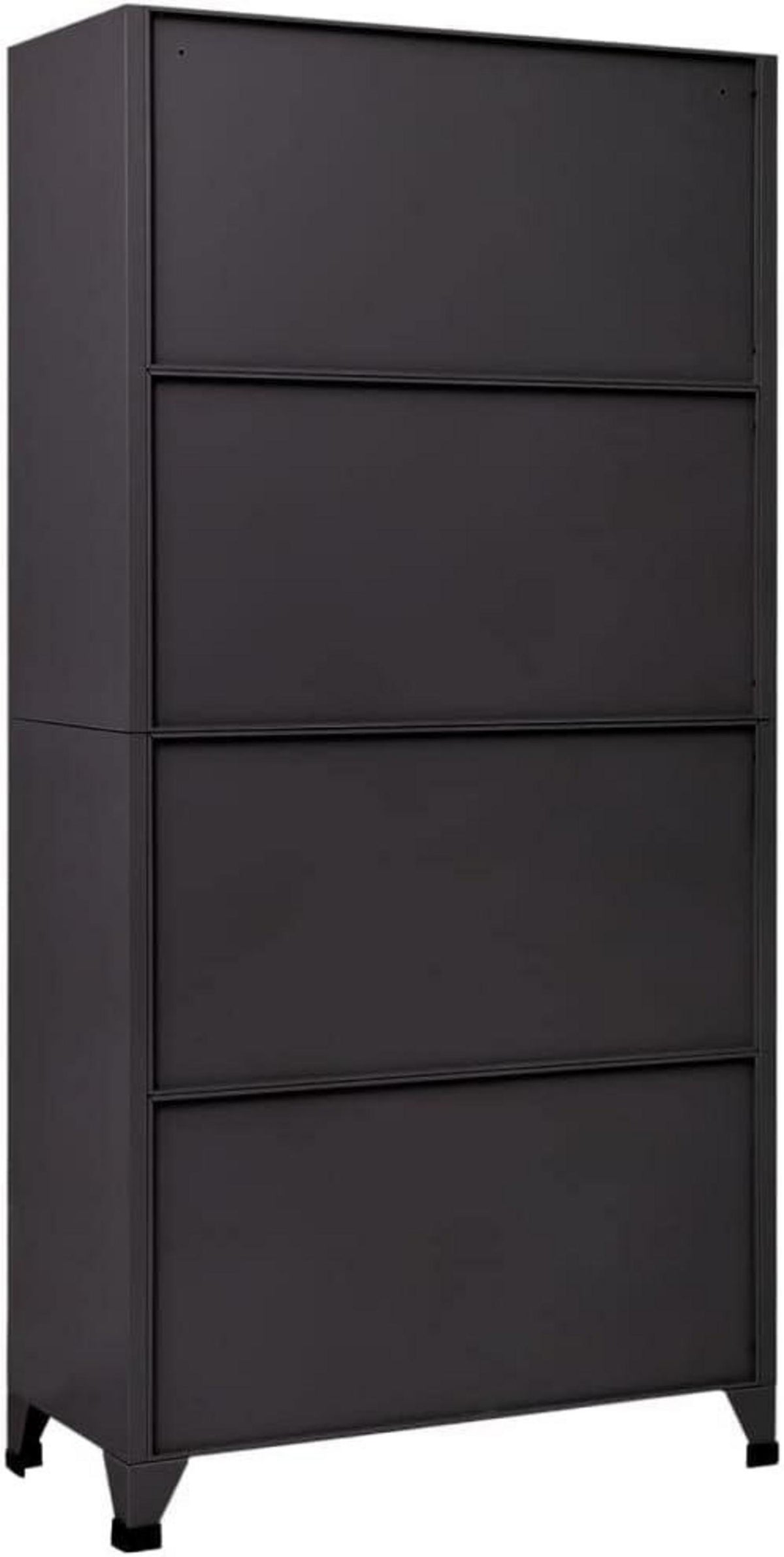 Schließfachschrank Metall Lagerschrank Akten Spind 90x45x180cm anthrazit