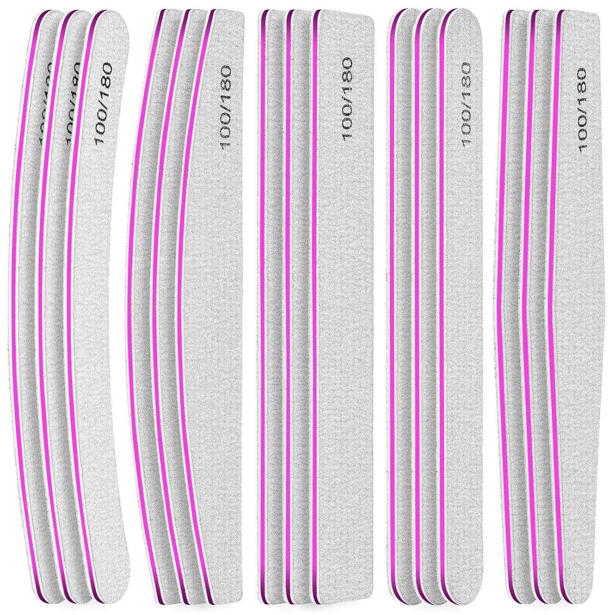 15 Stücke Nagelfeilen Set 100/180 Doppelseitig Verschleißfest