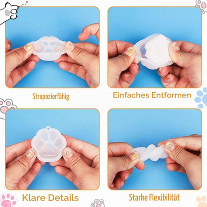 14x Katzenpfoten Epoxidharz Formen Set für Schmuck & DIY