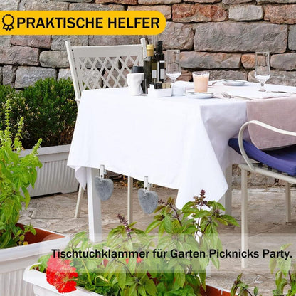 Aongray Herzmuster Tischdeckenbeschwerer Set aus Naturstein, 4 Stück