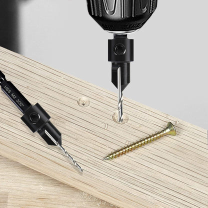 7er Kegelsenker-Bohrer-Set 3-in-1 mit verstellbarer Schnitttiefe