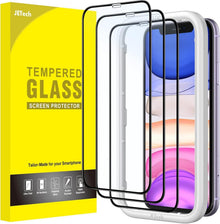 Panzer Schutzfolie für iPhone 11 XR 6,1 Zoll, schwarzer Rand, 3 Stück