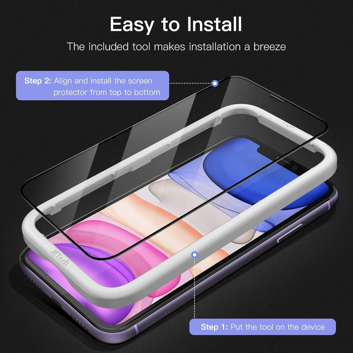 Full Screen Schutzfolie für iPhone 11 XR 6,1 Zoll Panzer Schutz Glas Displayschutz 3 Stück