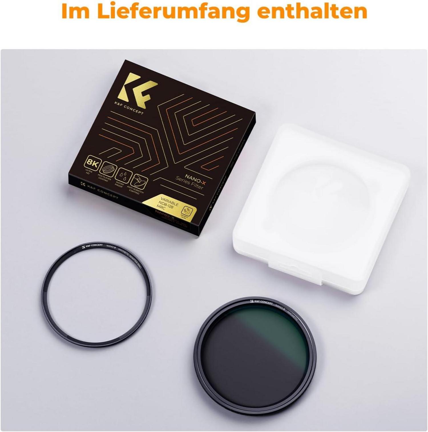 77mm Magnetischer ND Filter ND8-128 Variabler Graufilter Neutral