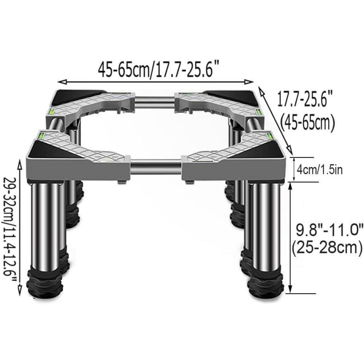 Einstellbarer Sockel für Kühlschrank/Waschmaschine (45-65cm)