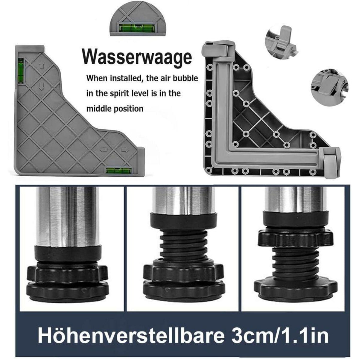 Einstellbarer Sockel für Kühlschrank, Waschmaschine & Co. (45-65cm)