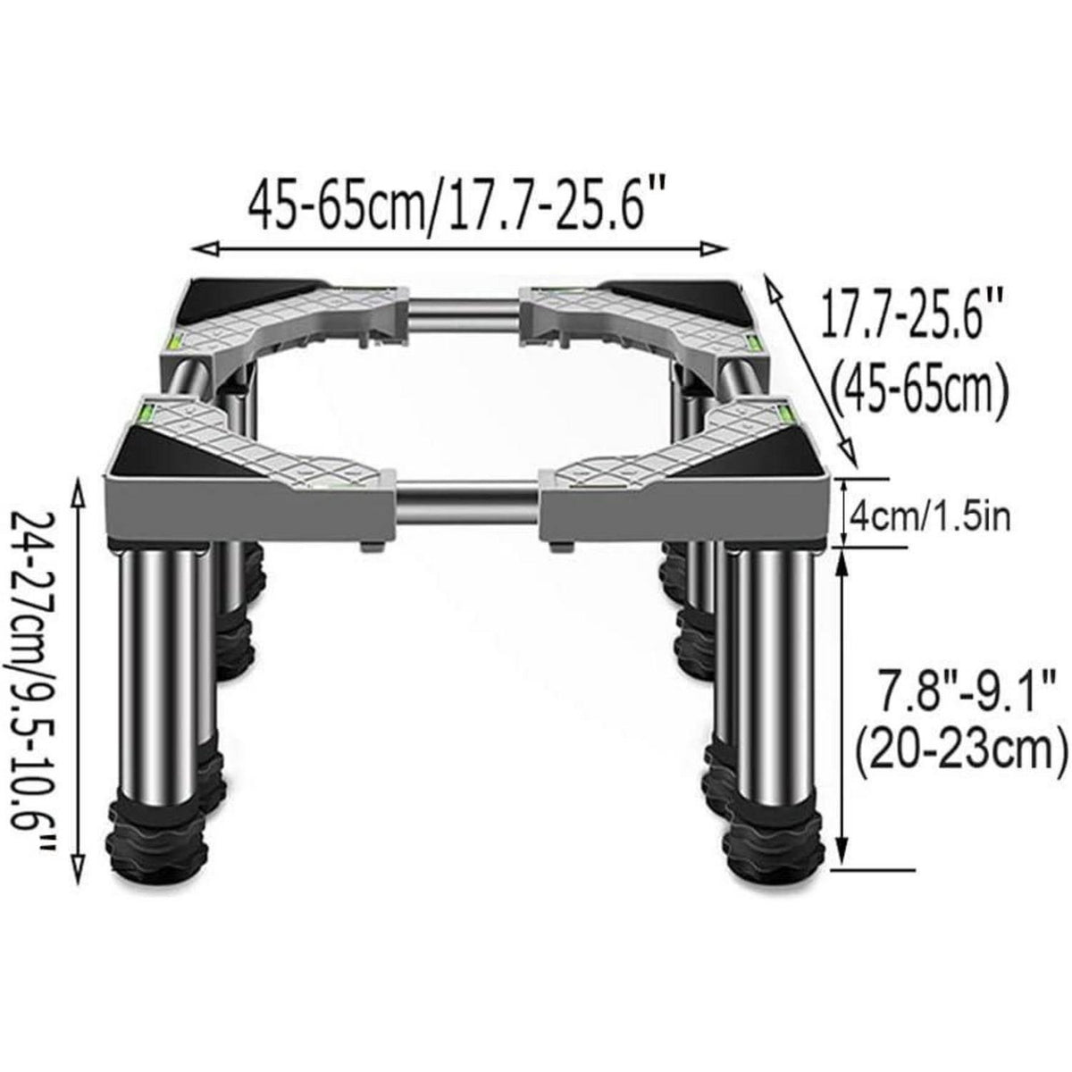 Einstellbarer Sockel für Kühlschrank/Waschmaschine (45-65cm)
