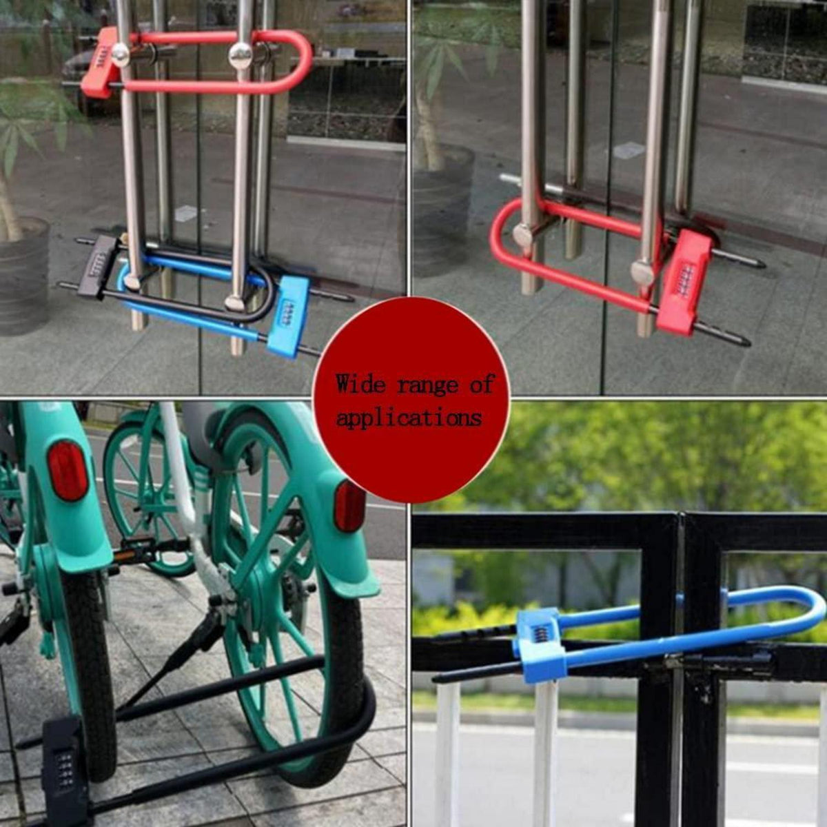 U-Lock Zahlenschloss Fahrrad – Verstellbarer Bügel 270mm