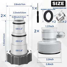 4er Set Poolschlauch Adapter Pool Intex Schlauchadapter