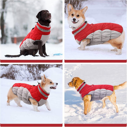 Wasserdichter Hundemantel Winterjacke für Große Hunde Rot XXL
