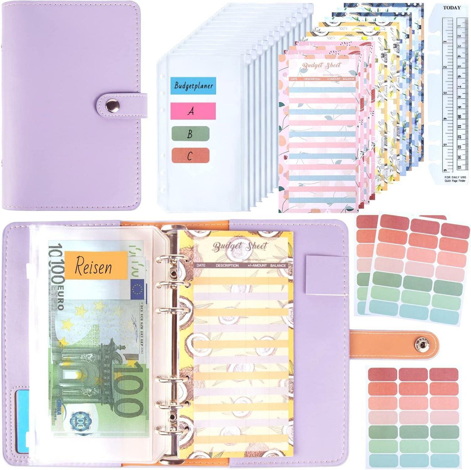 Budget Planner A6 Geldumschläge Ringbuch Spar Challenge Kit