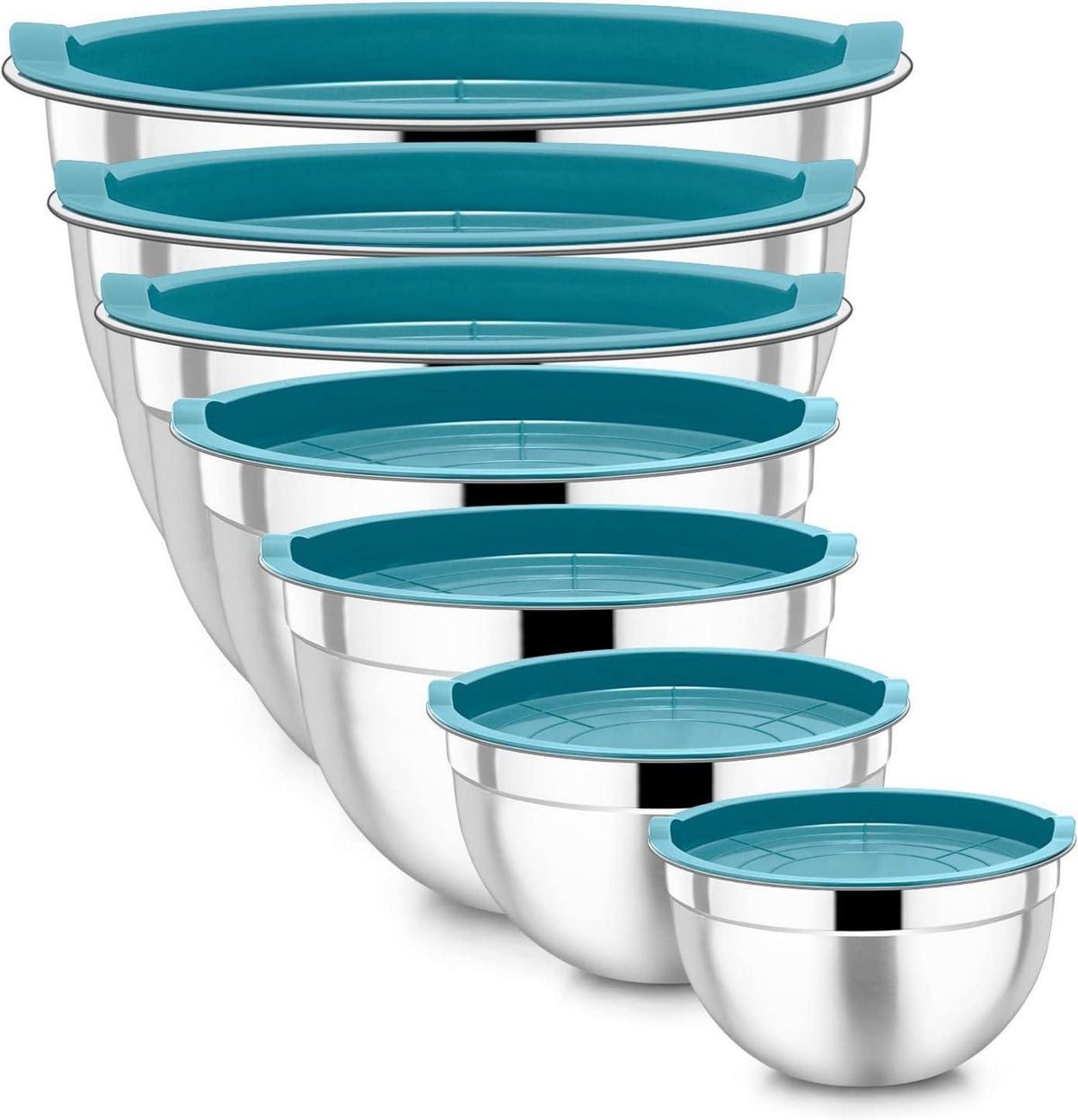 Edelstahl Rührschüssel Set mit Luftdichtem