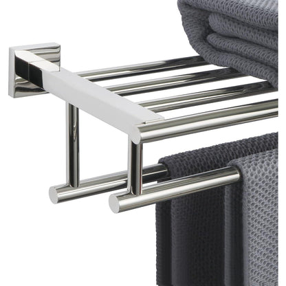 Handtuchhalter Wand Edelstahl 70cm mit Ablage & Design