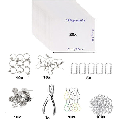 Schrumpffolie Set A5 – 20 Blatt zum Basteln & Selbermachen