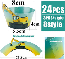 48 Stück Bagger Baustelle Tortendeko Cake Topper Cupcake