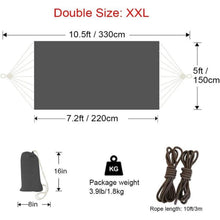 XXL 2-Personen Outdoor Hängematte 300kg Traglast Canvas