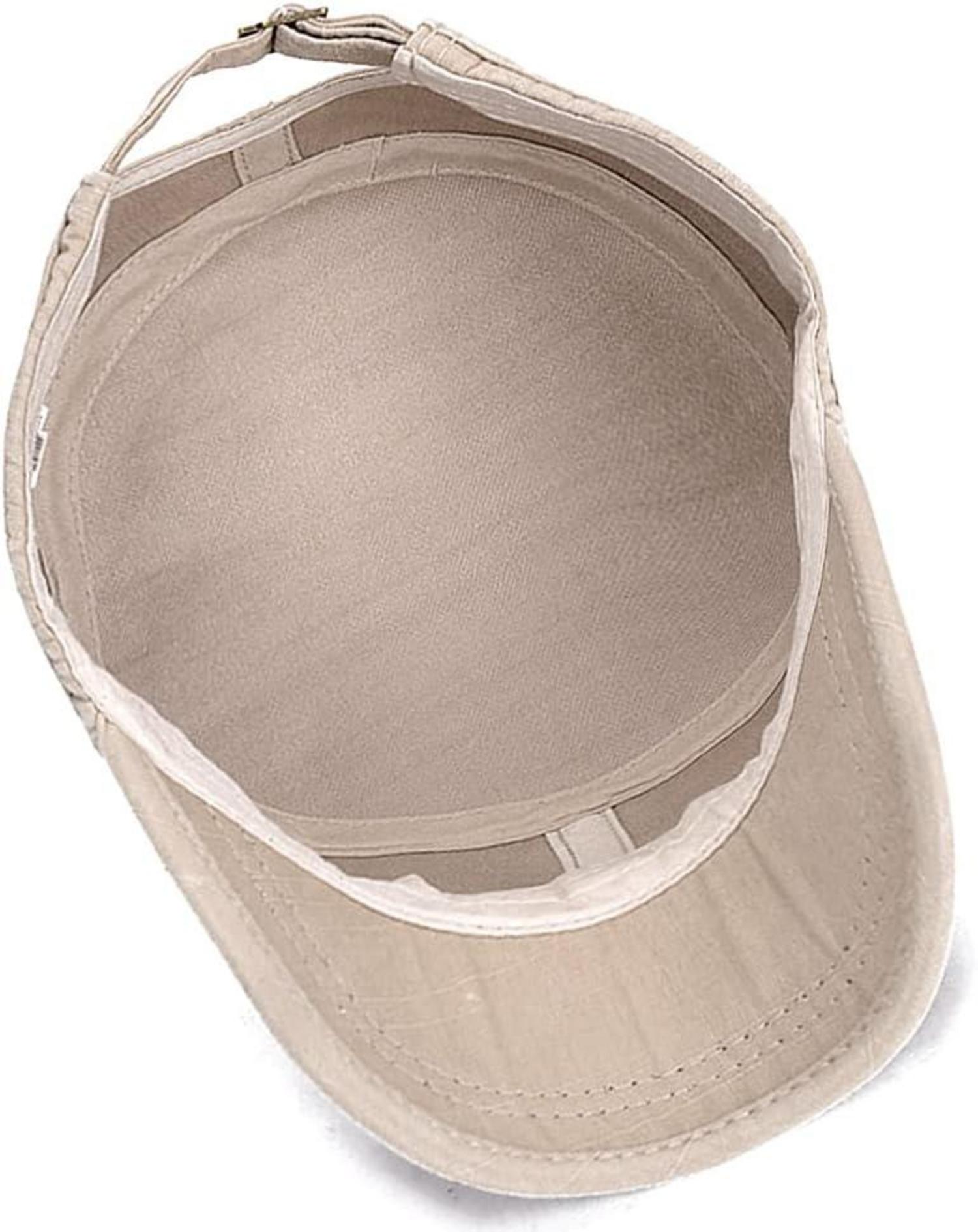 Unisex Kadettenmütze Armee Mütze Flache Kappe Baumwolle Beige