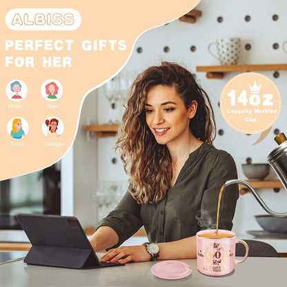 40. Geburtstag Tasse Marmor Keramik mit Golddruck & Geschenkbox