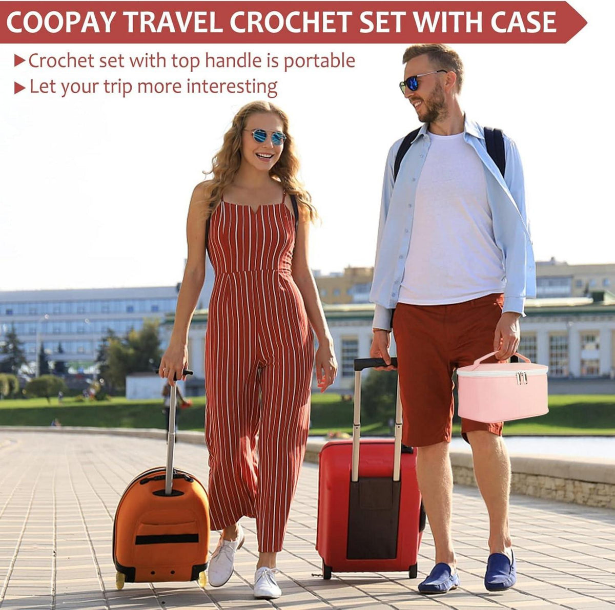 Coopay 62 Stück Häkelnadel Set für Anfänger mit Wolle und Tasche