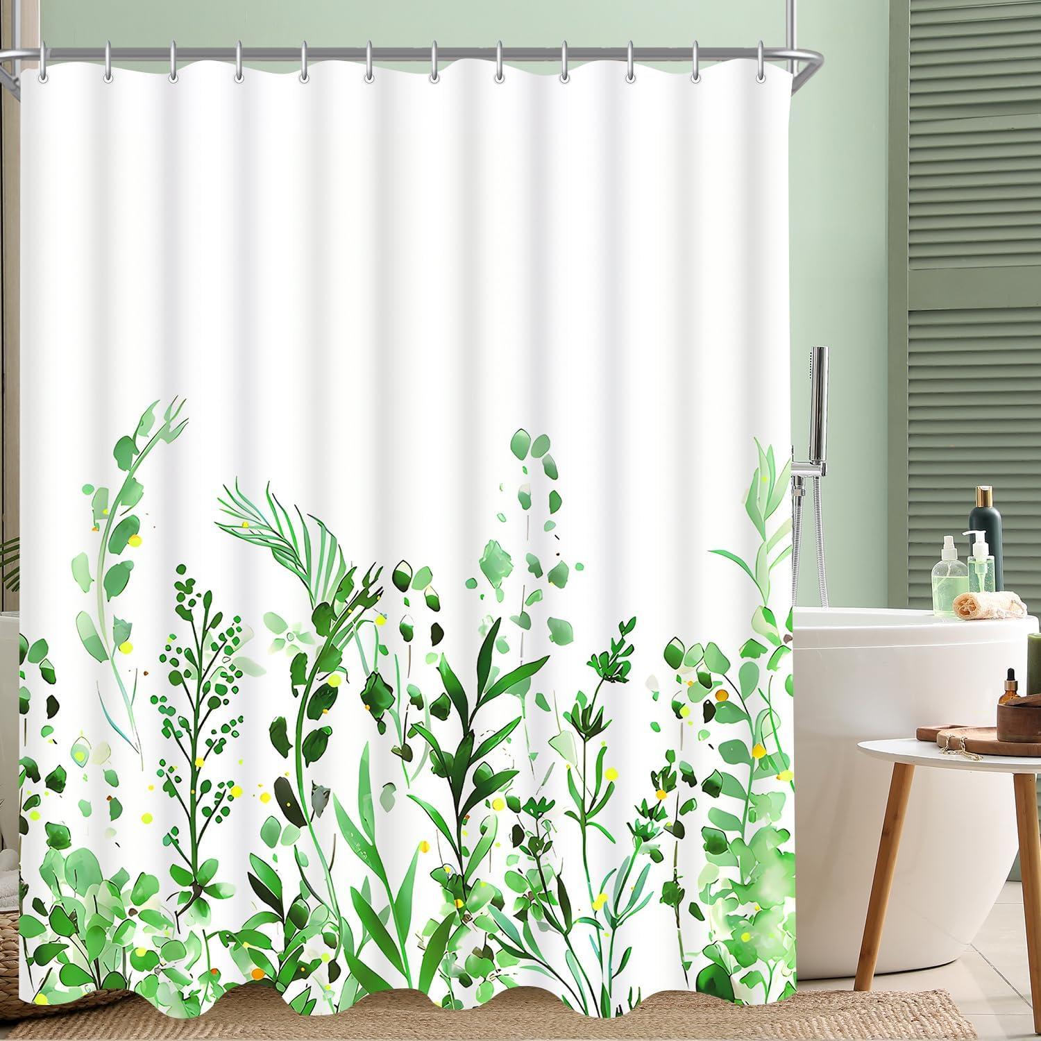Duschvorhang Blumenmuster Wasserdicht Textil 150x180 Antischimmel