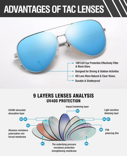 Polarisierte Vintage Metallrahmen Sonnenbrille für Männer 3025H
