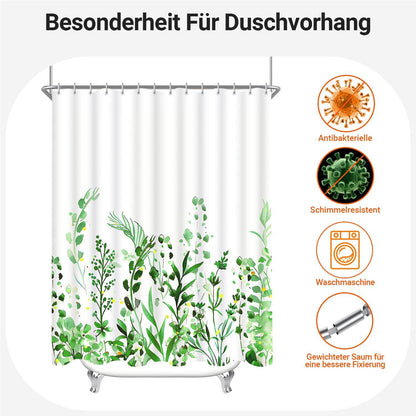 Duschvorhang Blumen 120x200cm Antibakteriell Wasserdicht Waschbar Badezimmer