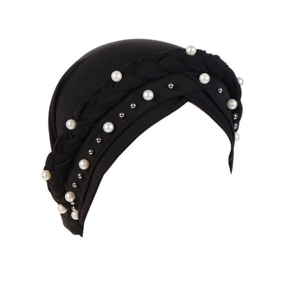 Turban Damen Kopftuch mit Perle – Chemo & Haarausfall Hut